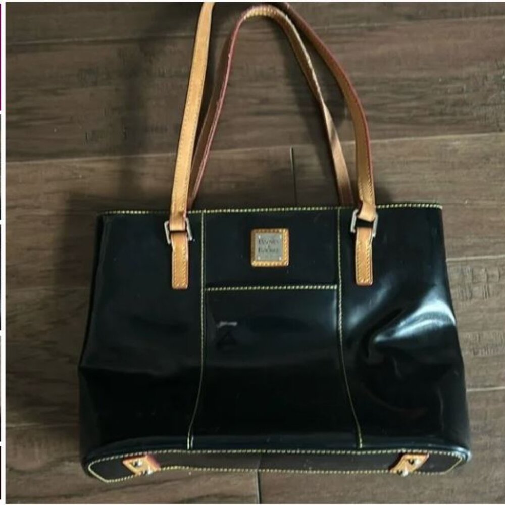 Dooney & Bourke Black patent leather tote